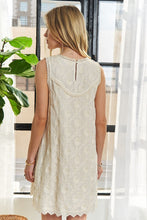 Load image into Gallery viewer, ADORA Applique Round Neck Sleeveless Shift Dress