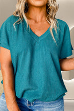 Load image into Gallery viewer, Plus Size V-Neck Short Sleeve Top
