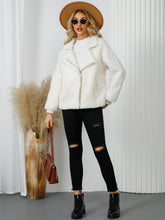 Load image into Gallery viewer, Pocketed Sherpa Zip Up Long Sleeve Jacket