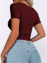 Load image into Gallery viewer, Devine Scoop Neck Short Sleeve T-Shirt