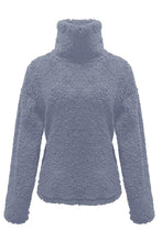 Load image into Gallery viewer, Fuzzy Turtleneck Long Sleeve Sweatshirt