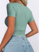 Load image into Gallery viewer, Devine Scoop Neck Short Sleeve T-Shirt