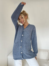 Load image into Gallery viewer, Pocketed V-Neck Button Up Cardigan