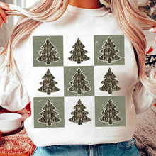 Load image into Gallery viewer, Retro Checkered Camo Christmas Tee