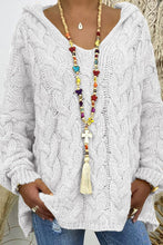 Load image into Gallery viewer, Cable-Knit Hooded Sweater