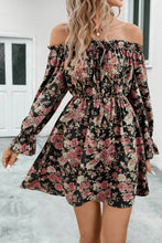 Load image into Gallery viewer, Floral Off-Shoulder Flounce Sleeve Dress