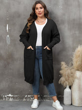 Load image into Gallery viewer, Plus Size Long Sleeve Pocketed Cardigan