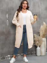 Load image into Gallery viewer, Plus Size Long Sleeve Pocketed Cardigan