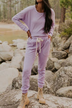 Load image into Gallery viewer, Waffle Knit Long Sleeve Top and Drawstring Pants Set