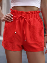 Load image into Gallery viewer, Tied High Waist Shorts with Pockets