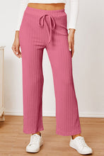 Load image into Gallery viewer, Textured Elastic Waist Straight Pants