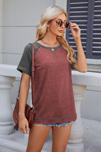 Load image into Gallery viewer, Round Neck Short Sleeve T-Shirt
