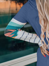 Load image into Gallery viewer, Geometric Round Neck Long Sleeve T-Shirt