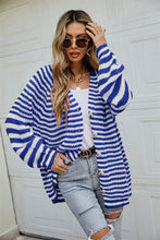Load image into Gallery viewer, Striped Button Up Long Sleeve Cardigan