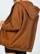 Load image into Gallery viewer, Zip-Up Drawstring Hoodie