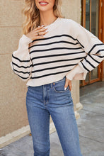 Load image into Gallery viewer, Round Neck Dropped Shoulder Sweater