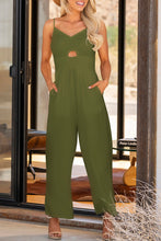Load image into Gallery viewer, Smocked Spaghetti Strap Wide Leg Jumpsuit