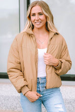 Load image into Gallery viewer, Zip Up Collared Neck Coat with Pockets