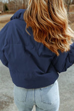 Load image into Gallery viewer, Zip Up Collared Neck Coat with Pockets