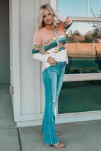 Load image into Gallery viewer, Geometric Round Neck Long Sleeve T-Shirt