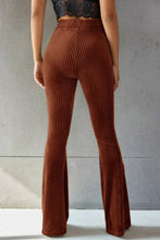 Load image into Gallery viewer, Ribbed High Waist Flare Pants