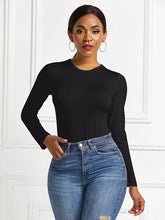 Load image into Gallery viewer, Round Neck Long Sleeve Bodysuit