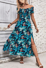 Load image into Gallery viewer, Floral Off-Shoulder Slit Dress