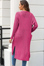 Load image into Gallery viewer, Open Front Slit Cardigan with Pockets