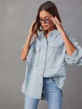 Load image into Gallery viewer, Dropped Shoulder Raw Hem Jacket