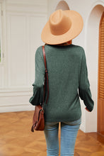 Load image into Gallery viewer, Contrast V-Neck Long Sleeve Blouse