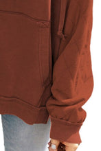 Load image into Gallery viewer, Drawstring Kangaroo Pocket Dropped Shoulder Hoodie