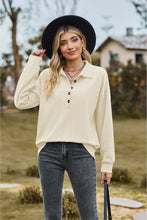 Load image into Gallery viewer, Collared Neck Long Sleeve Blouse