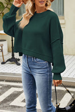 Load image into Gallery viewer, Round Neck Dropped Shoulder Sweater
