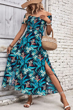 Load image into Gallery viewer, Floral Off-Shoulder Slit Dress