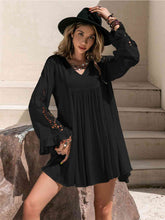 Load image into Gallery viewer, Lace Detail V-Neck Mini Dress