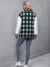 Load image into Gallery viewer, Plaid Collared Neck Button Down Jacket