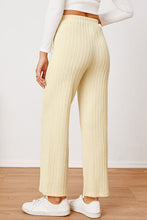 Load image into Gallery viewer, Textured Elastic Waist Straight Pants