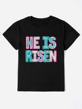 Load image into Gallery viewer, HE IS RISEN Sequin Round Neck T-Shirt