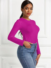 Load image into Gallery viewer, Round Neck Long Sleeve Bodysuit