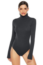 Load image into Gallery viewer, Ribbed Turtleneck Long Sleeve Bodysuit