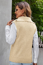 Load image into Gallery viewer, Quarter-Zip Ribbed Sweater Vest