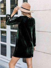 Load image into Gallery viewer, V-Neck Slit Sleeve Mini Dress