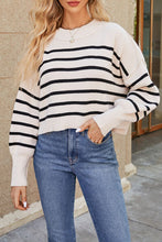 Load image into Gallery viewer, Round Neck Dropped Shoulder Sweater
