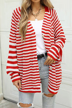 Load image into Gallery viewer, Striped Button Up Long Sleeve Cardigan