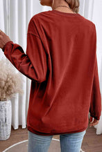 Load image into Gallery viewer, Ribbed Round Neck Drop Shoulder Sweatshirt