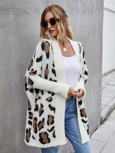Load image into Gallery viewer, Leopard Pattern Fuzzy Cardigan