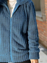 Load image into Gallery viewer, Zip-Up Collared Ribbed Jacket