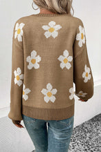 Load image into Gallery viewer, Floral Dropped Shoulder Sweater