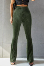 Load image into Gallery viewer, Ribbed High Waist Flare Pants