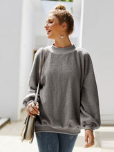 Load image into Gallery viewer, Mock Neck Dropped Shoulder Sweatshirt